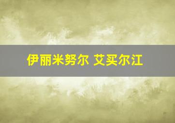 伊丽米努尔 艾买尔江